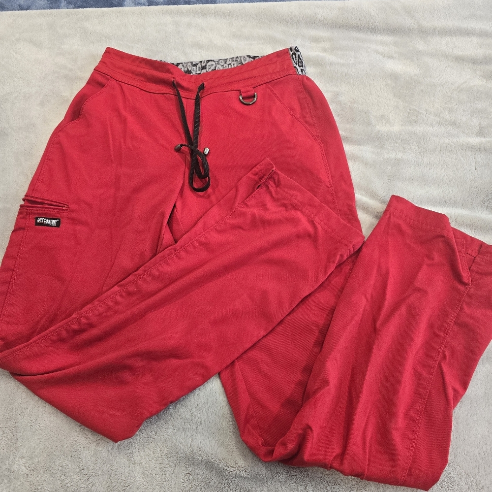 Grey's Anatomy Red Scrub Pants